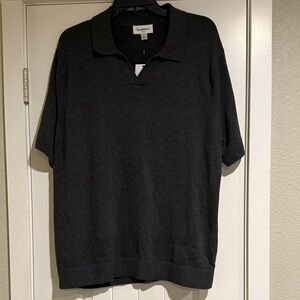 Goodfellow & Co Black Short Sleeve Polo Knit